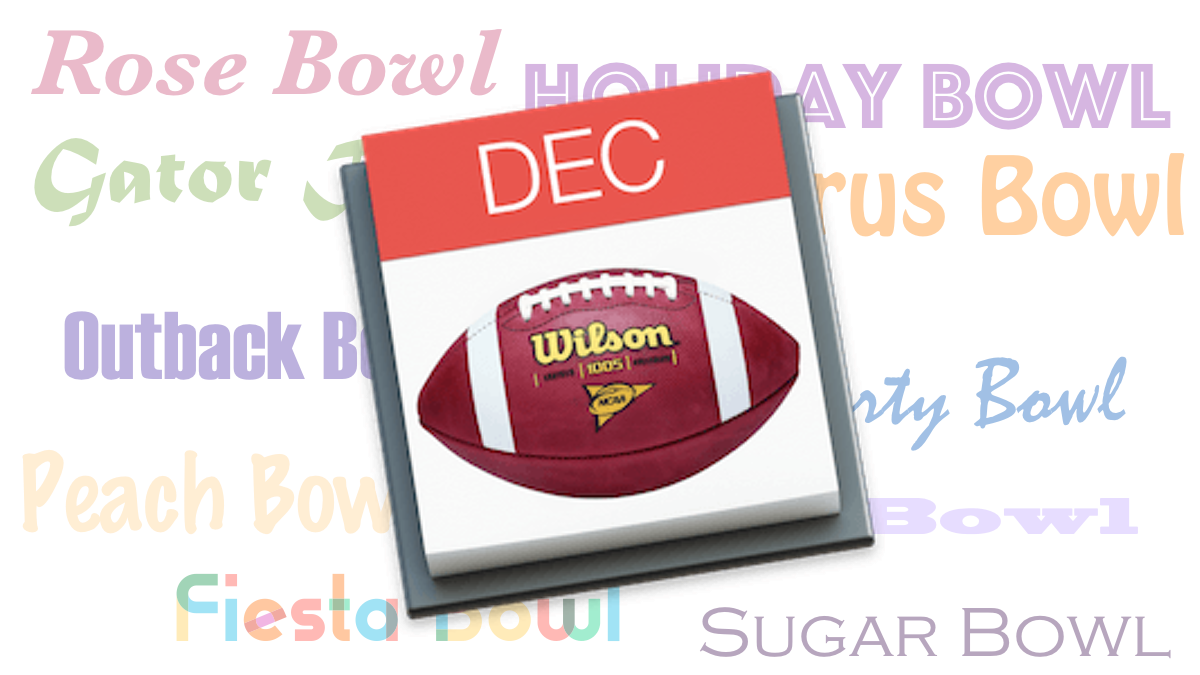 College Football Bowl Games Schedule for Mac, iPhone & Google Calendars