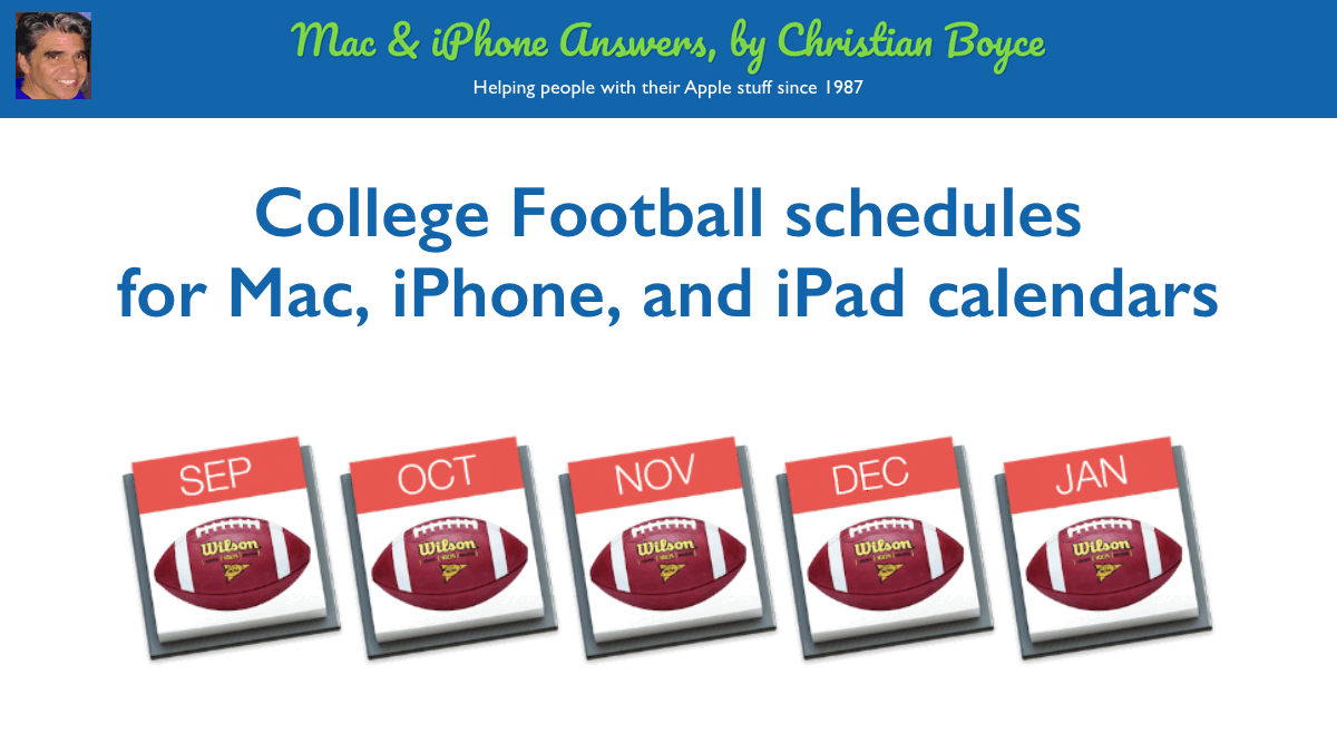 2022 College Football schedules for your Mac, iPhone, and iPad