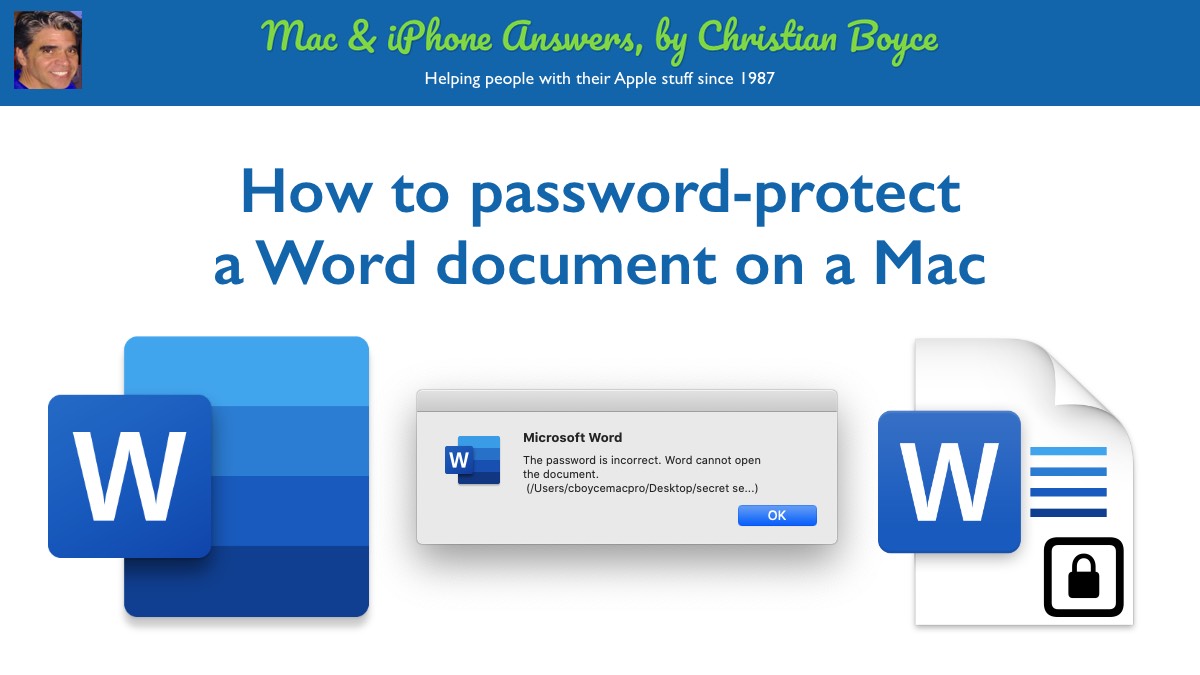 word for mac set password on document