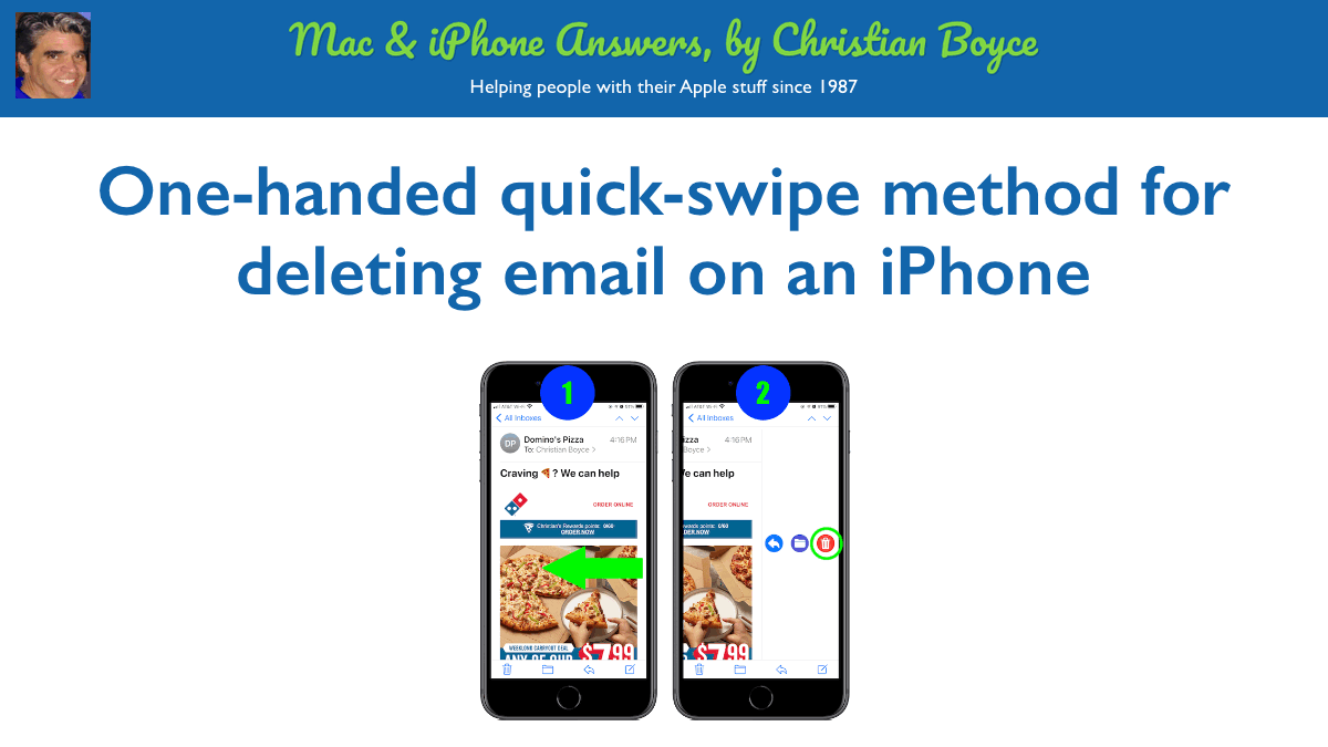 iphone email delete swipe