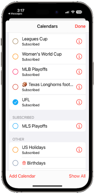 Ufl Schedule.pdf UFL Schedule for iPhone, iPad, Google Calendar, and Mac - by Christian ...