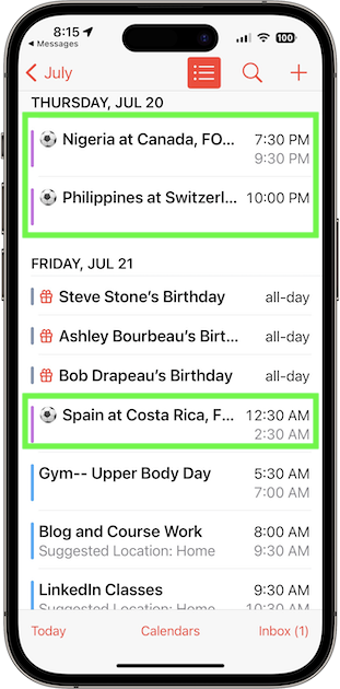 World Cup Soccer Calendar for iPhone, Mac, and iPad - by Christian