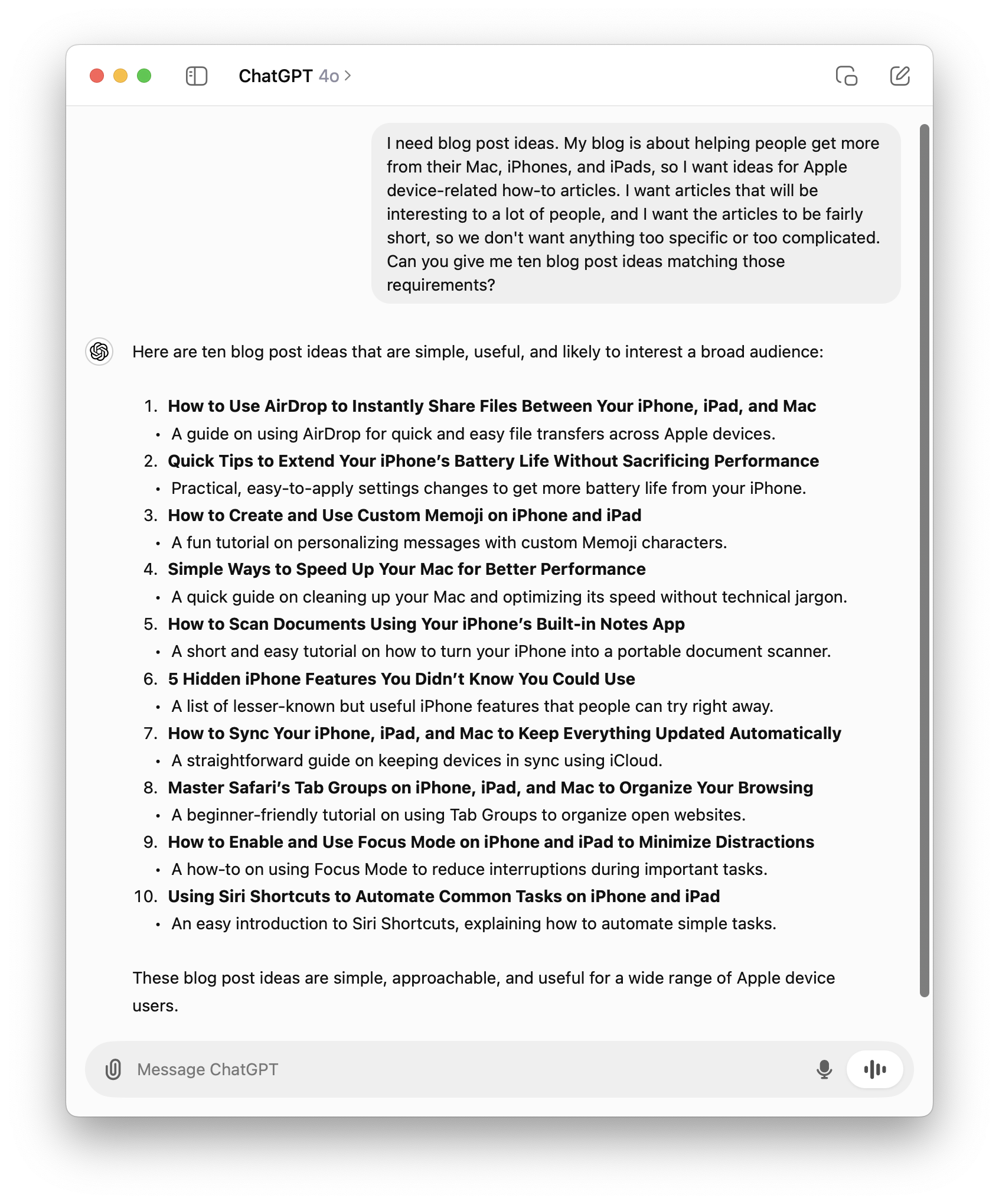 Use ChatGPT to Create Blog Post Ideas and Outlines - by Christian Boyce